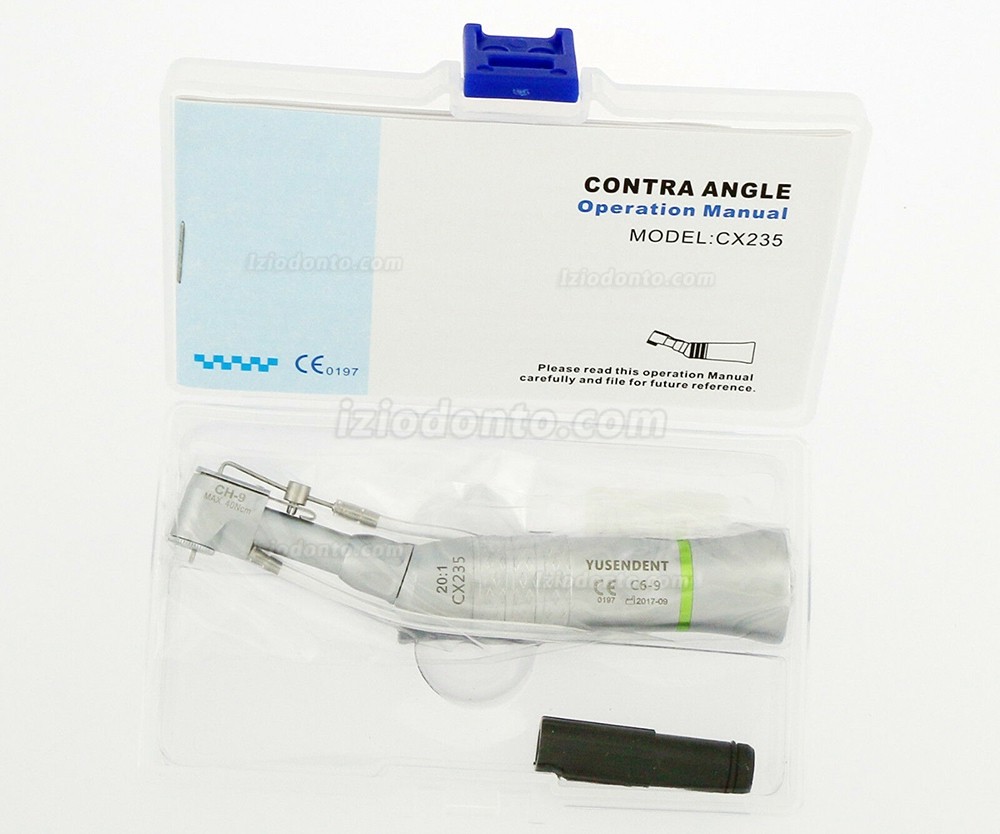 YUSENDENT CX235 C6-9 Contra Angulo Redutor 20:1 para Cirurgia de Implante